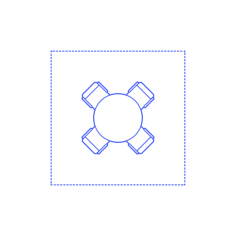 Layouts Meeting Conference Rooms Circle Small Sticker Outline Svg File, Free Vectors File
